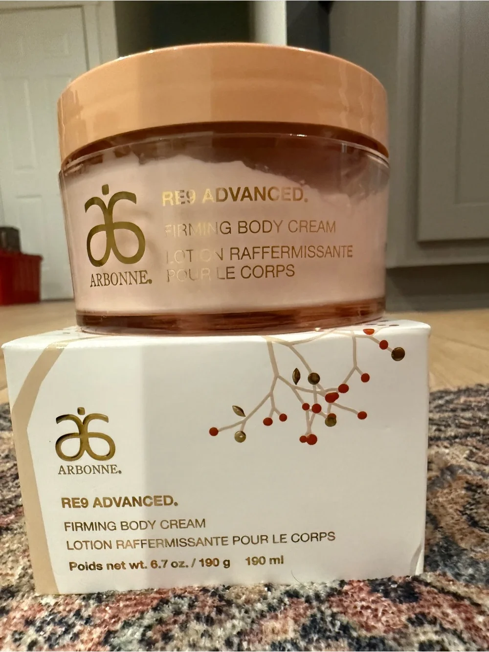 Arbonne Body Cream Tube - White & Orange Text Packaging